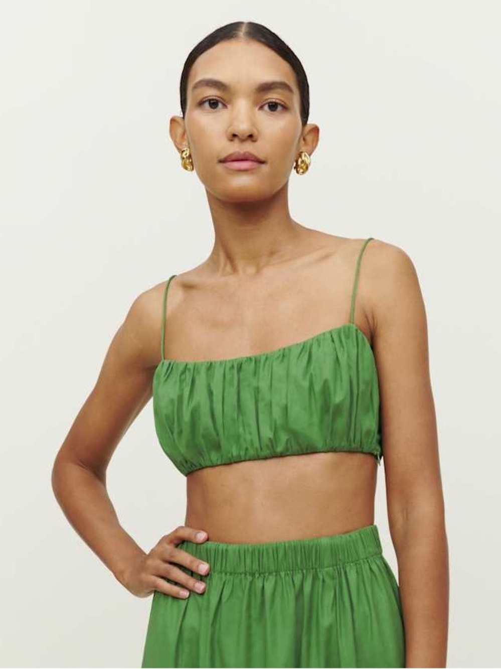 REFORMATION BRIO CAMI CROP TOP